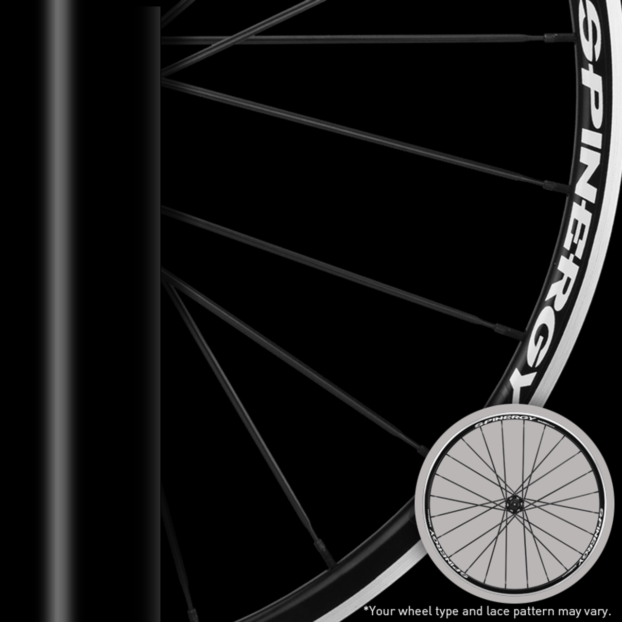 RWXLACED-SPINERGY X-LACED 24" REAR WHEELS 12 SPOKES. PAIR