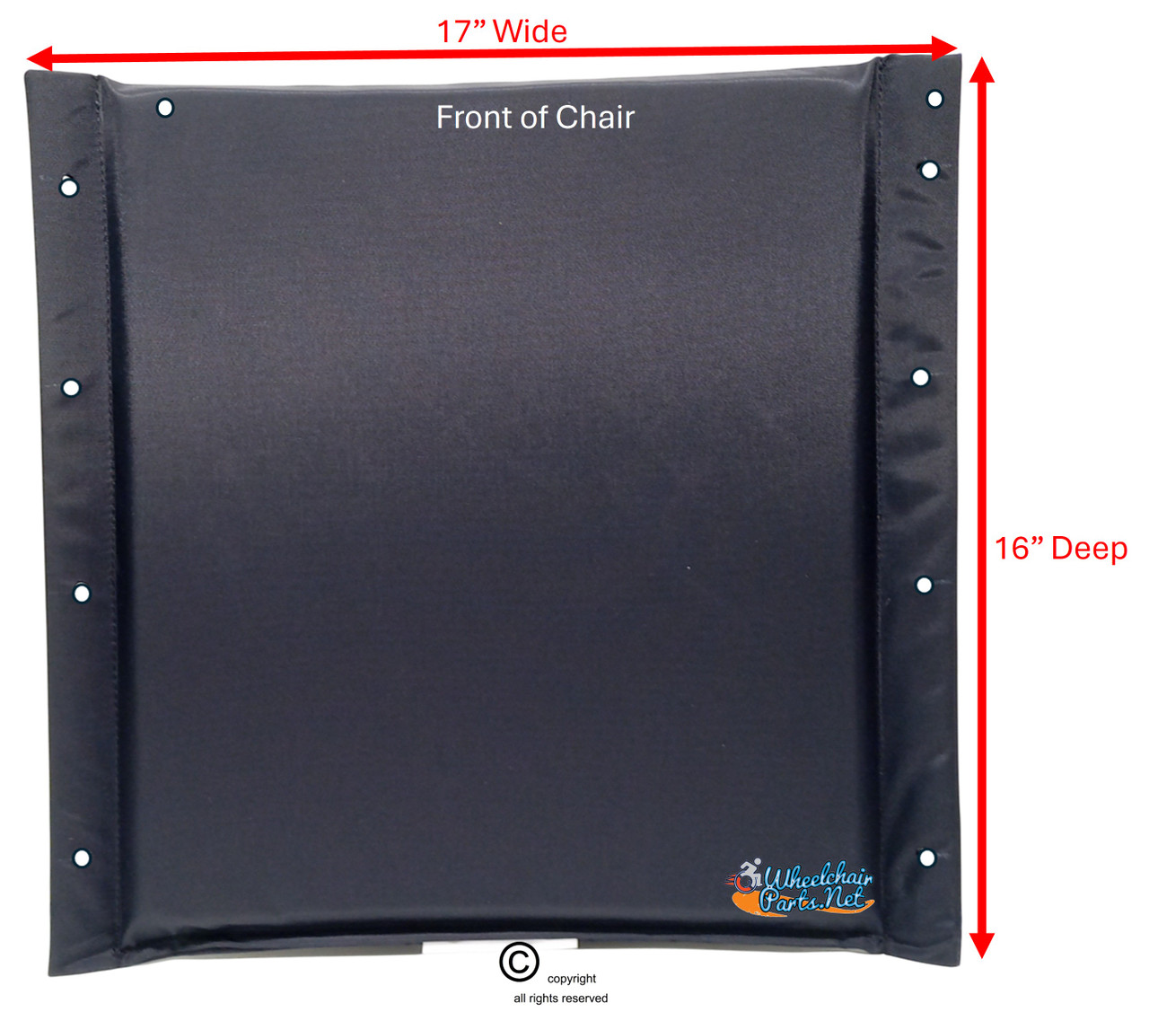 17" X 16" INVACARE ULTRA LIGHT PADDED SLING SEAT