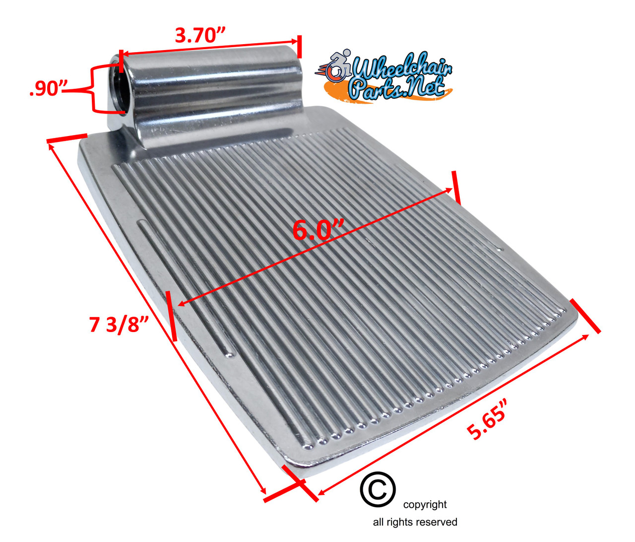 FP201 ALUMINUM FOOTPLATE FOR 7/8" TUBING. SOLD AS EACH