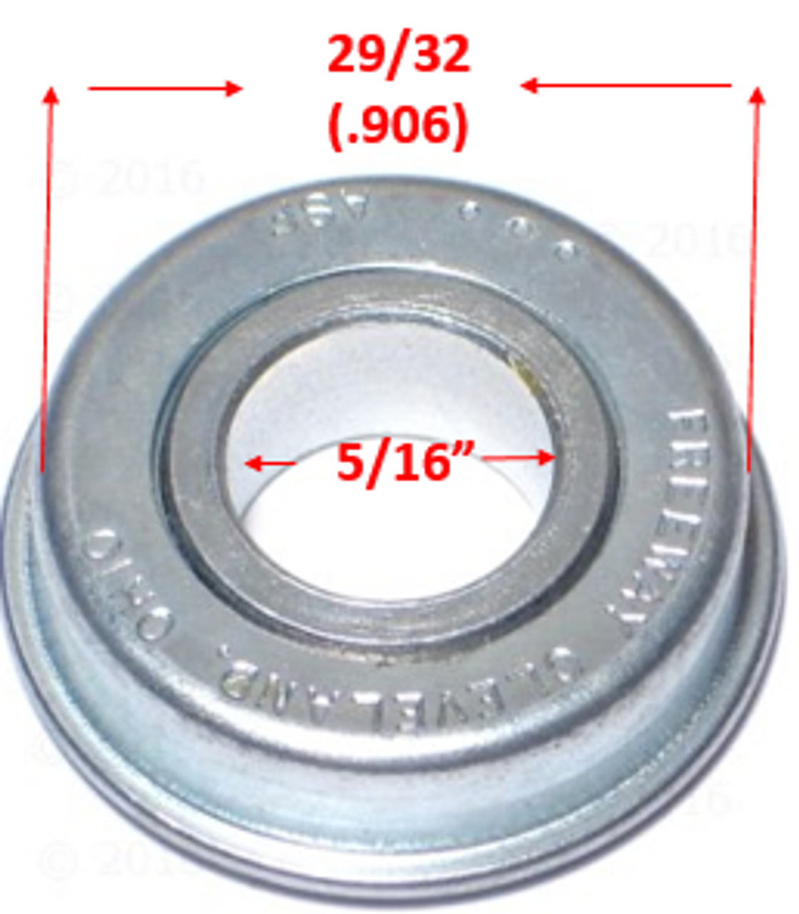 B30 - 5/16" X 29/32" (.906) FLANGED BEARING Caster. Sold as Pack of 4