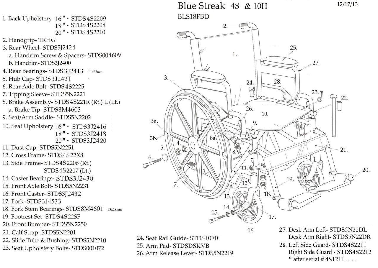 Drive Blue Streak Wheelchair  - FREE SHIPPING