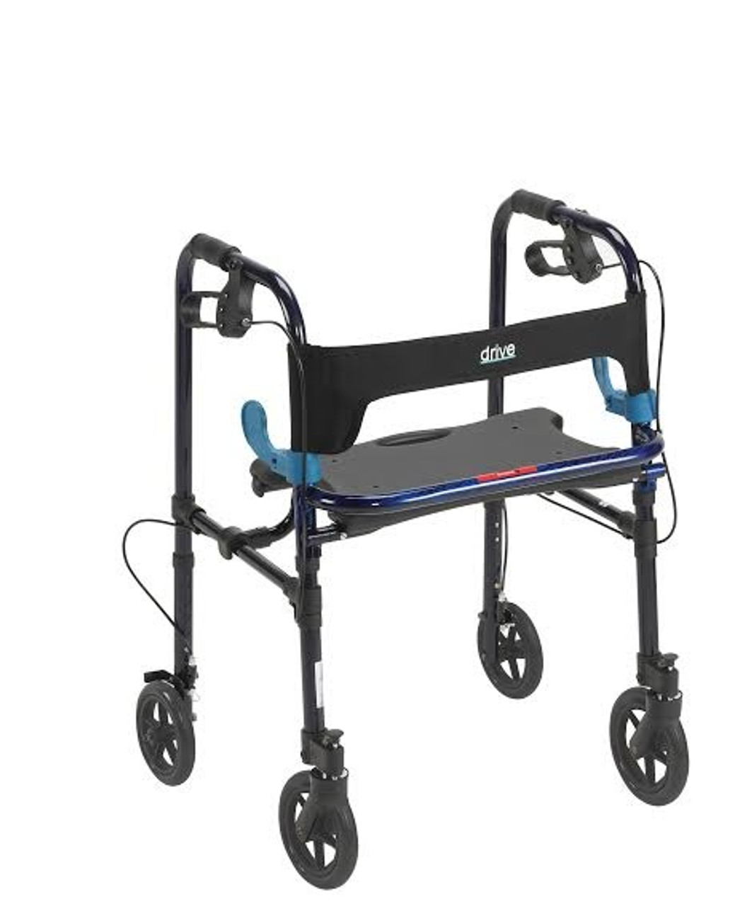 Drive Clever-Lite Walker, Adult, with 8" Casters with Seat and Loop Locks