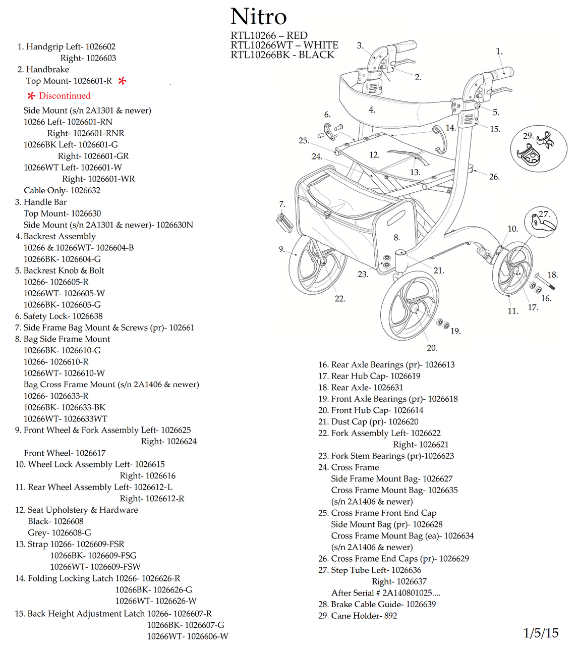 Drive Nitro Aluminum Rollator, 10