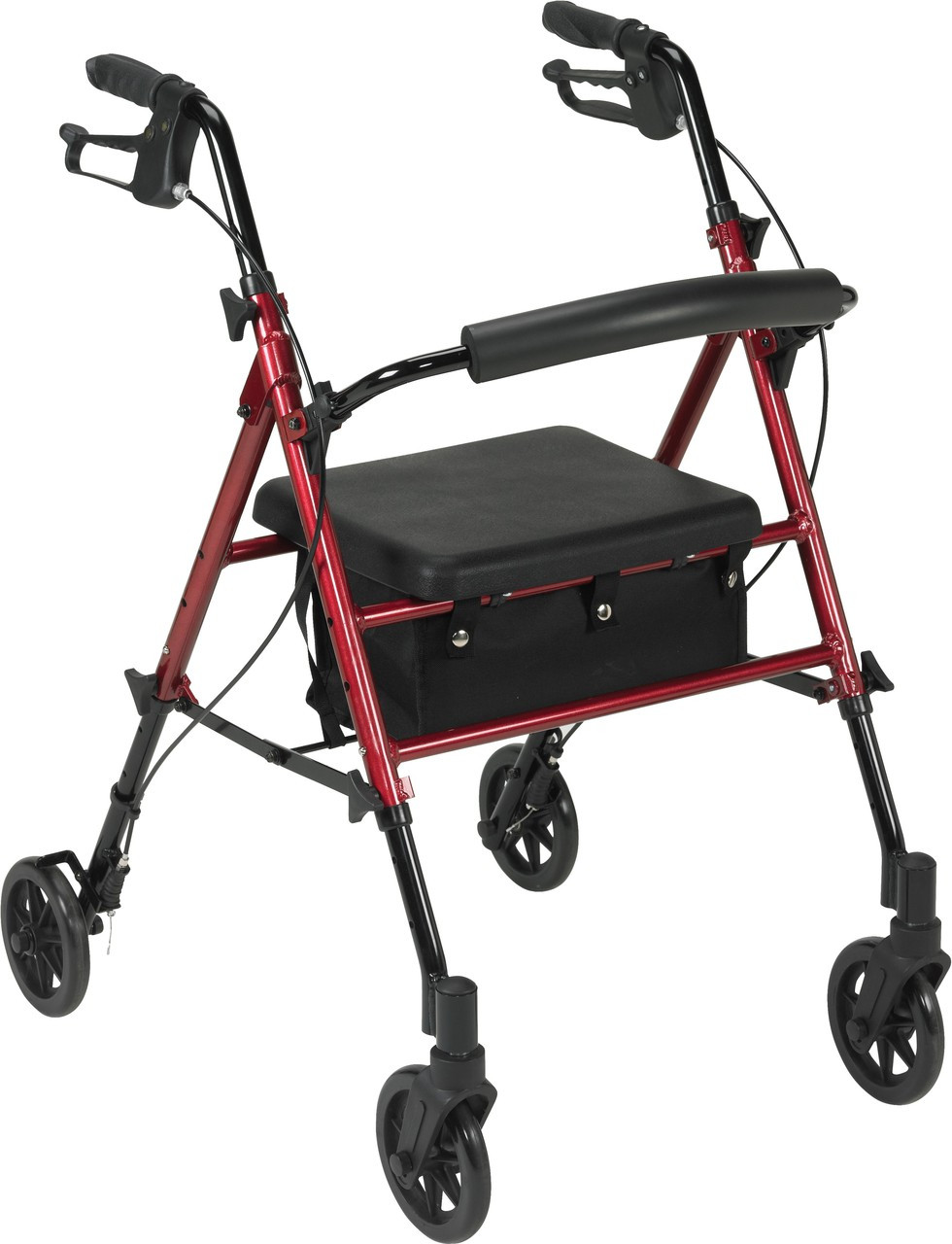 Drive Aluminum Rollator, 6" Casters Fold-up - FREE SHIPPING