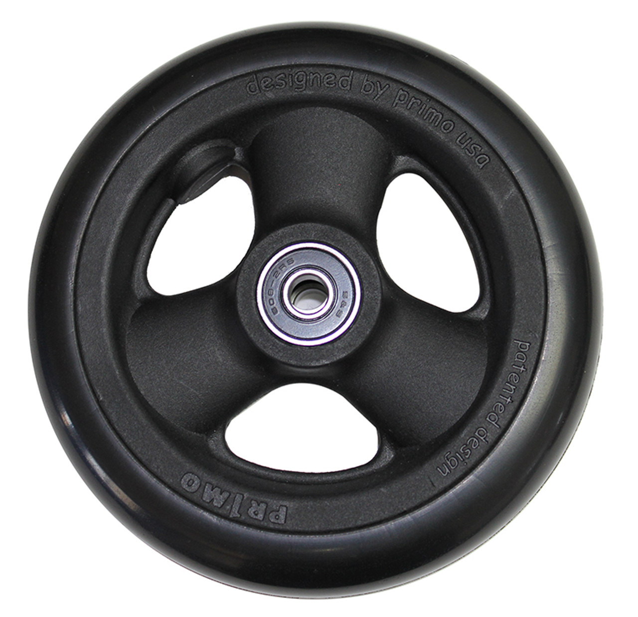 5" X 1" Composite Wheel and Soft Urethane Tire with 5/16" bearings. Sold as Pair