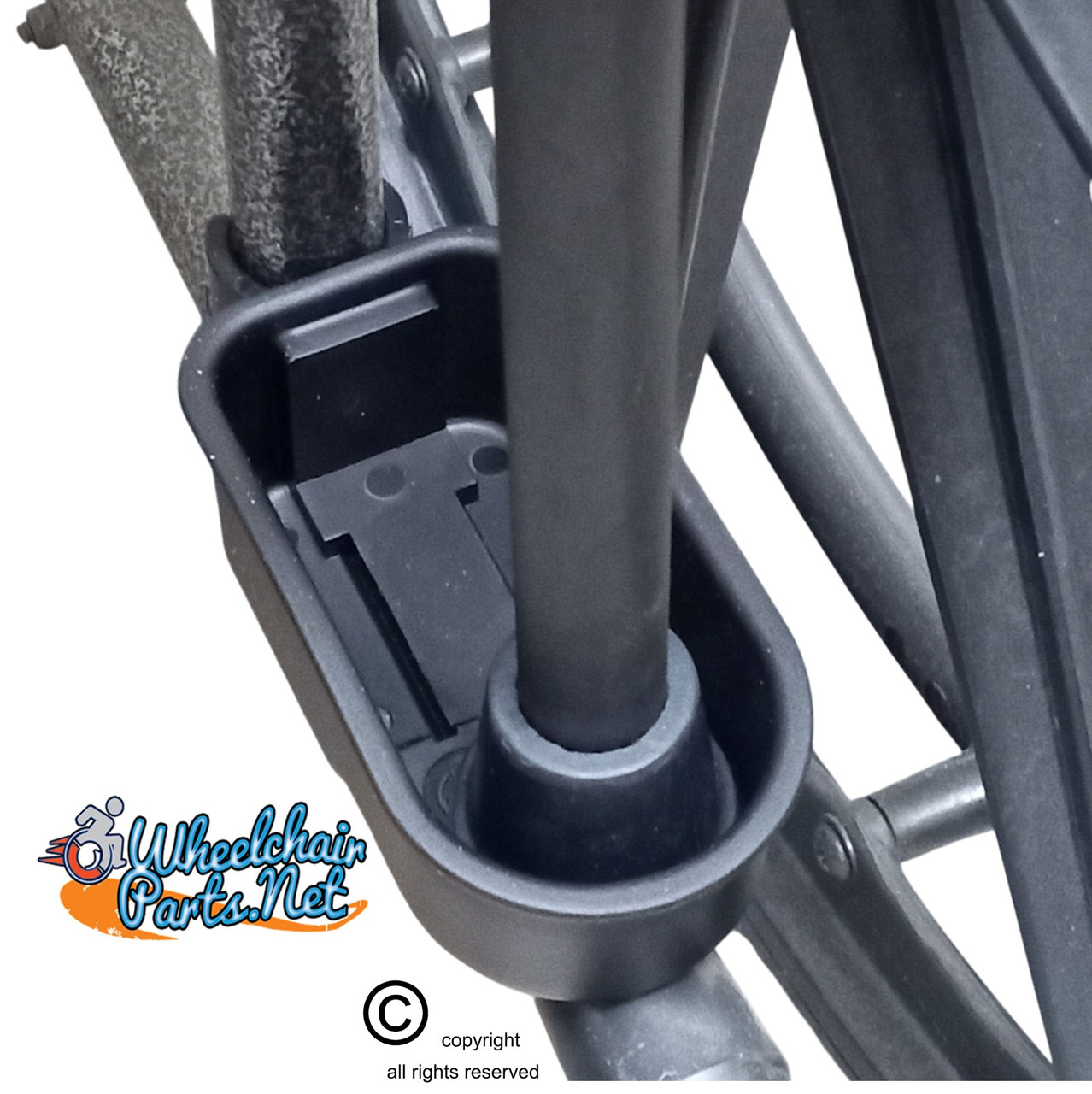 AC062- CRUTCH OR CANE HOLDER FOR WHEELCHAIR