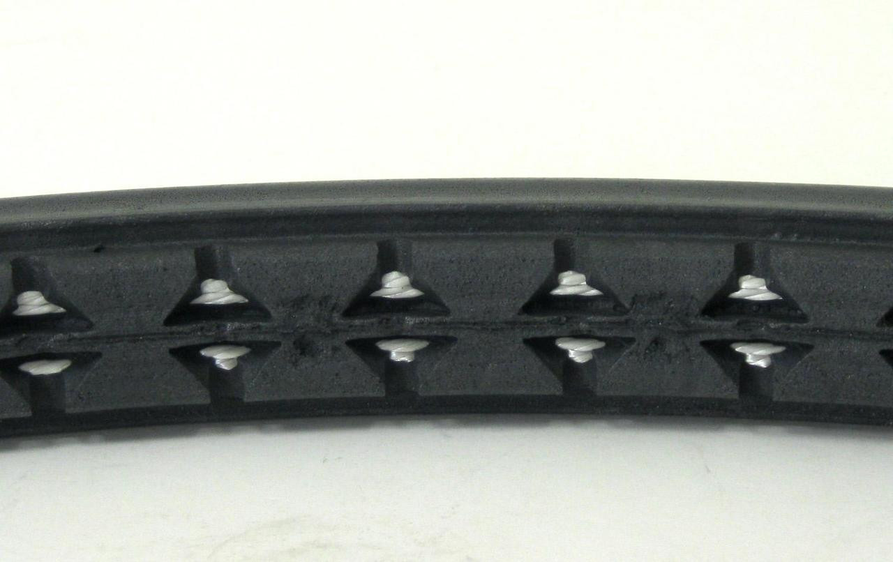 20" x 1-3/8" - 1/4" AeroFlex Dark Gray Solid Polyurethane Tire | Set of 2