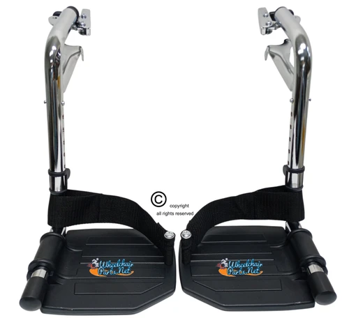 Universal Set Of Footrest With Hemi Pin 1 3/8" & HD Aluminum Footplate. Sold as Pair