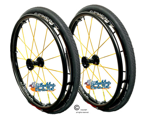 24" SPINERGY SPOX, 18 Yellow-Spoke Wheel & 1/2" Bearings 24" SPINERGY SPOX, 18 Yellow-Spoke Wheel & 1/2" Bearings