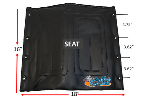 18" x 16" Medline Seat. Black Color 18" x 16" Medline Seat. Black Color
