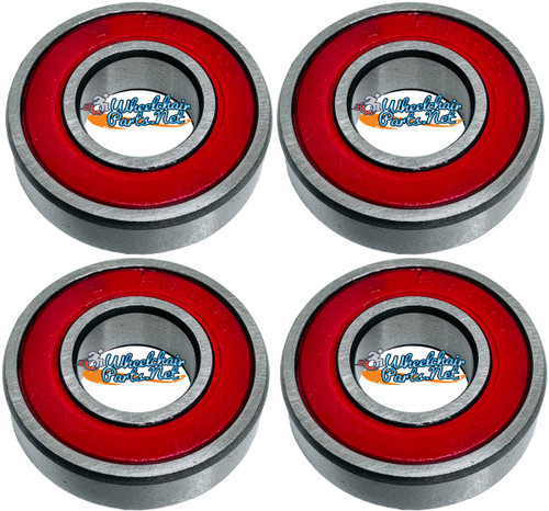 1/2" x 1 1/8" CERAMIC BALL PRECISION  REAR WHEEL BEARINGS - PACK OF 4