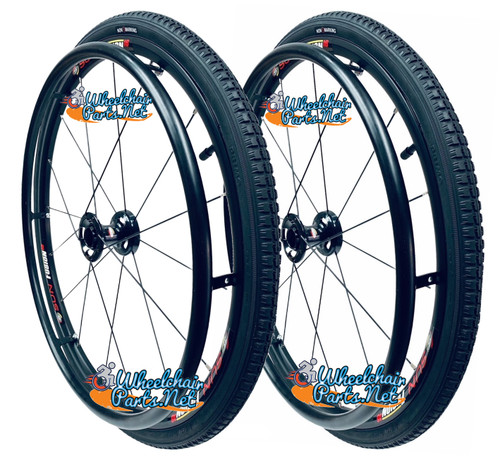 24"  (540) Swan® 16 Spoke Wheel & Pneumatic Touring  Black Non-Marking Tire - Set of 2 24"  (540) Swan® 16 Spoke Wheel & Pneumatic Touring  Black Non-Marking Tire - Set of 2