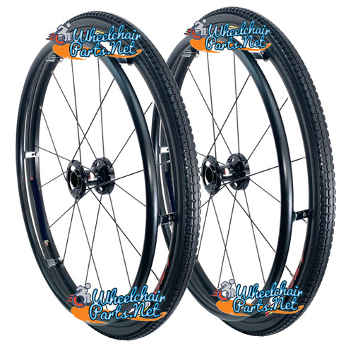 24"  (540) Swan® 16 Spoke Wheel & SOLID Touring  Black Non-Marking Tire - Set of 2 24"  (540) Swan® 16 Spoke Wheel & SOLID Touring  Black Non-Marking Tire - Set of 2