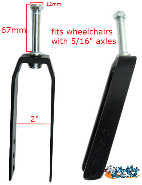 CF510- 7" ALUMINUM  CASTER FORKS Fits 8MM AXLE. SOLD IN PAIRS