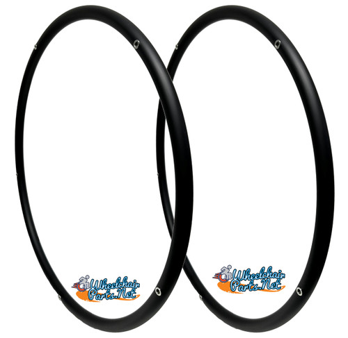 24" Vinyl Coated Pushrim, Fits on X-CORE 5 Spoke Wheel. Sold as pair