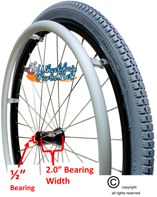 24" (540) - SPINERGY 30 SPOKE REAR WHEEL WITH SHOX-AIR PNEUMATIC TIRE