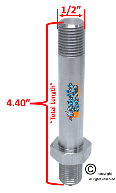 CSB035 - 3.5" STAINLESS STEEL STEM BOLT WITH NUTS AND WASHERS. SET OF 2