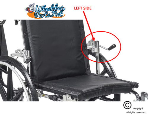 Push-To-Lock Wheel Lock (Brake) for  Viper PLUS GT Recliner With Clamp-Left Size