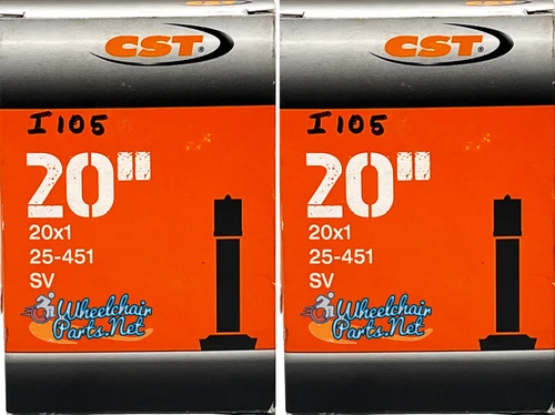 20 x 1" (25-451) High Pressure Inner Tube with Standard Valve | Set of 2