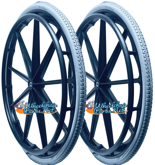 25" x 1 3/8" 9 Spoke Mag Wheel With Solid Everyday Tire 25" x 1 3/8" 9 Spoke Mag Wheel With Solid Everyday Tire
