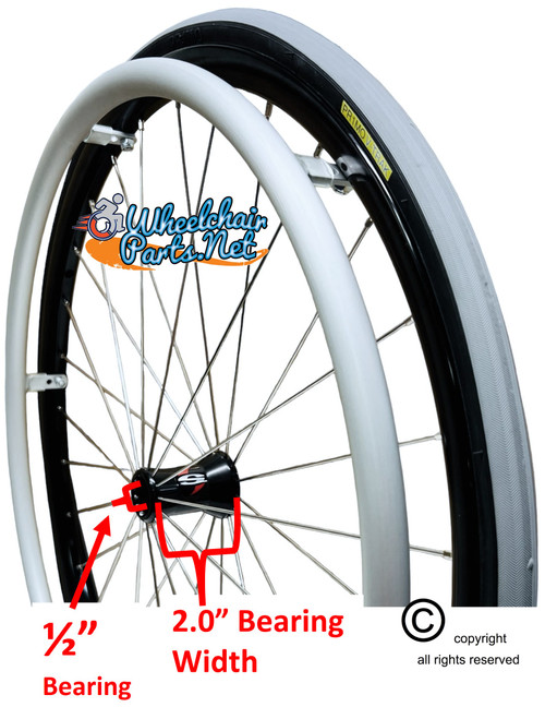 24" x 1" Spinergy 30 Spoke Rear Wheel With Primo PNEUMATIC  Racer Tire (Grey Color)