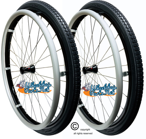 24"x1 3/8" (540) - SPINERGY 30 SPOKE REAR WHEEL WITH SOLID BLACK COLOR EVERYDAY TIRE 24"x1 3/8" (540) - SPINERGY 30 SPOKE REAR WHEEL WITH SOLID BLACK COLOR EVERYDAY TIRE