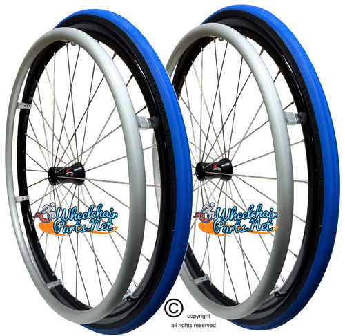 26" x 1" Spinergy 30 Spoke Rear Wheel With Primo PNEUMATIC  Racer Tire (BLUE Color) 26" x 1" Spinergy 30 Spoke Rear Wheel With Primo PNEUMATIC  Racer Tire (BLUE Color)