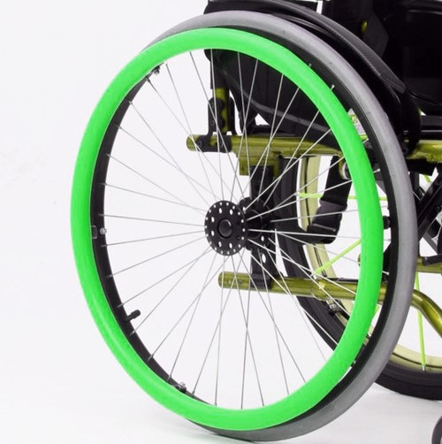 GREEN 24" SUPER GRIP SILICONE PUSH RIM COVERS. PRICE IS FOR A SET OF 2 GREEN 24" SUPER GRIP SILICONE PUSH RIM COVERS. PRICE IS FOR A SET OF 2