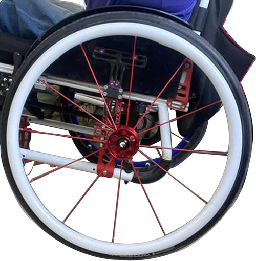 WHITE 24" SUPER GRIP SILICONE PUSH RIM COVERS. PRICE IS FOR A SET OF 2 WHITE 24" SUPER GRIP SILICONE PUSH RIM COVERS. PRICE IS FOR A SET OF 2