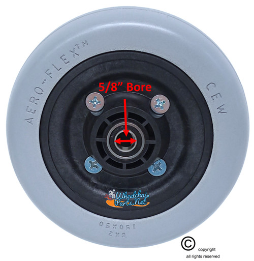 6"x2" Caster Wheel Assembly for Invacare TDX3, TDX4, & TDX5 (Set of 2)