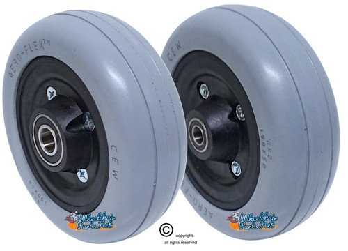 6"x2" Caster Wheel Assembly for Invacare TDX3, TDX4, & TDX5 (Set of 2)