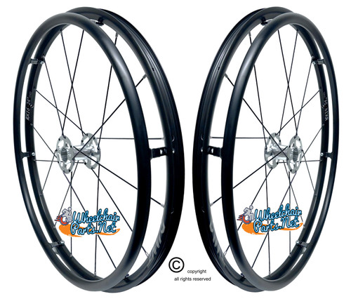 24" (540mm) 16 Spokes Wheel With Pushrims Only. SILVER HUB. No Tires. Set of 2 24" (540mm) 16 Spokes Wheel With Pushrims Only. SILVER HUB. No Tires. Set of 2
