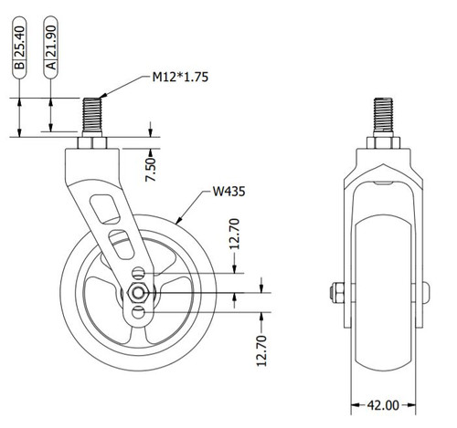 Black Fork With 4x1 Silver Wheel (FK4582-W411)