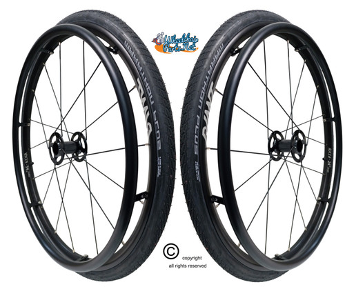 24"  x 1" (540) 16 Spoke Wheel With SCHWALBE MARATHON PLUS Tires - Set of 2