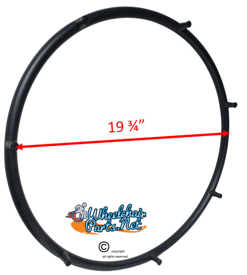 Set of 2  Composite Pushrims 24" (540")  WITH 7 Mounting Tabs