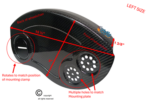 SHIVGUARDX Adjustable Side Guard, Carbon Fiber Material. Sold as Each
