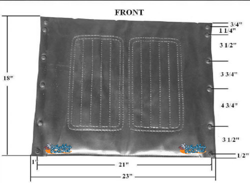 SEAT 22" X 18" DRIVE SENTRA BARIATRIC XHD VINYL SEAT. REPLACES SEATS WITH 6 MOUNTING SCREWS