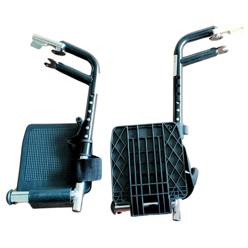 UNIVERSAL LEFT SIZE TOP LATCH FOOTREST, BLACK COLOR- 1 3/8" PIN SPACING AS-IS