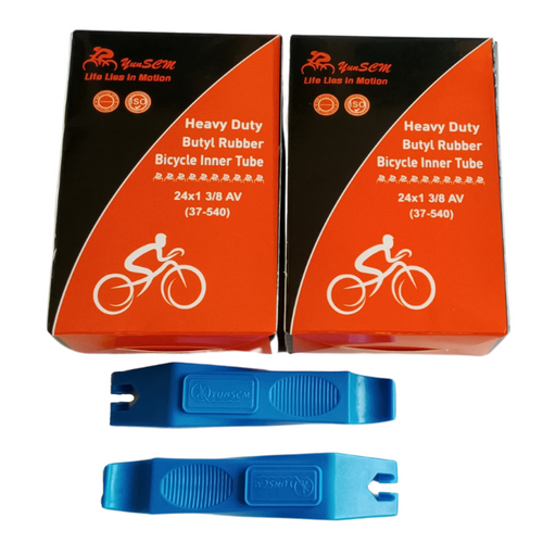 24 X 1 3/8" (37-540) Standard Tube, Schrader Valve with Install tool As-Is