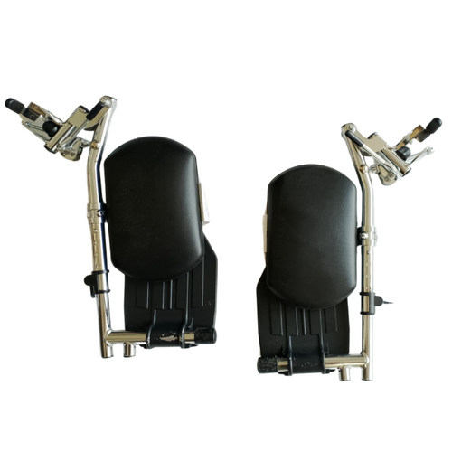 ELEVATING LEG REST WITH 1 3/8" PIN SPACING & ALUMINUM (HD) FOOT PLATE AS-IS