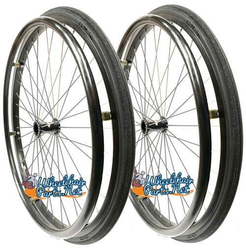 SET of 2,  25"x1" (559mm) 36 Spoke Rim with SHOX Solid Tire in BLACK Color SET of 2,  25"x1" (559mm) 36 Spoke Rim with SHOX Solid Tire in BLACK Color