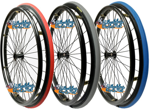 SET of 2,  25"x1" (559mm) 36 Spoke Rim with PRIMO V-Track AIR PNEUMATIC Tire in Colors SET of 2,  25"x1" (559mm) 36 Spoke Rim with PRIMO V-Track AIR PNEUMATIC Tire in Colors