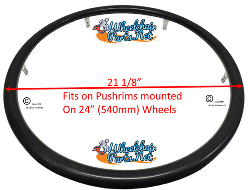 RIB Style BLACK 24" SUPER GRIP SILICONE PUSH RIM COVERS. PAIR RIB Style BLACK 24" SUPER GRIP SILICONE PUSH RIM COVERS. PAIR