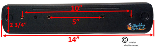 14" Armrest Pad for Pride Quantum Power Chairs with Tru-Balance 3 Seating. Sold as each