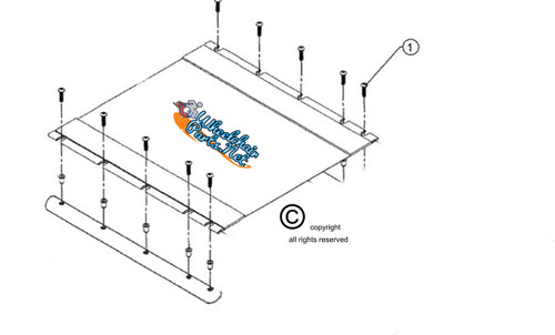 Mounting Screw For Seat Upholstery M5-8x20 Hex Cap, Stainless Steel. Pack of 12
