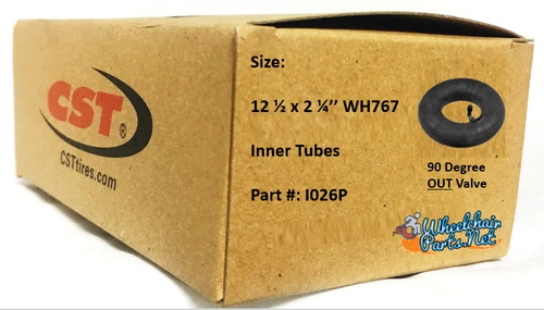 12 1/2 x 2 1/4" Standard Inner Tube with 90 Degree Out Valve | Set of 2