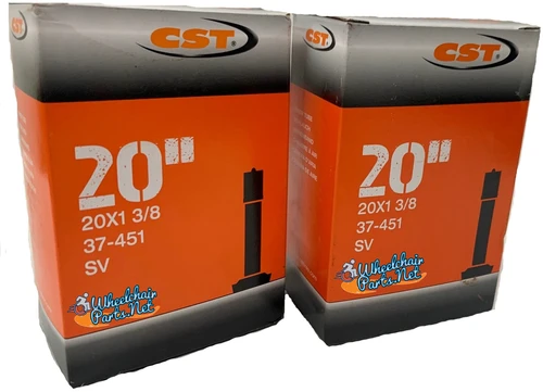 20 x 1 3/8" Standard Inner Tube with Standard Valve | Set of 2
