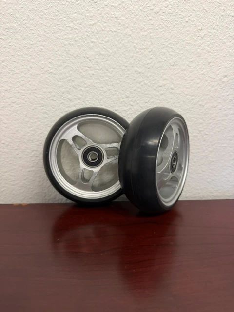 5 x 1 1/2" Sentinel Caster Wheel with Soft Polyurethane Tire & 5/16" Bearings | Set of 2