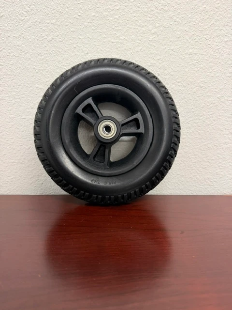 7" x 2" All-Black Front Wheel Assembly | Sold Individually