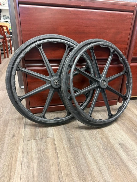 24" x 1" Wheelchair Rear Wheels, 12mm Axle | Set of 2